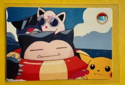 💥 PIKACHU BLOWING BUBBLES Prism Holo Sticker Card Anime Collectible Foil LP 💥 - Image 2