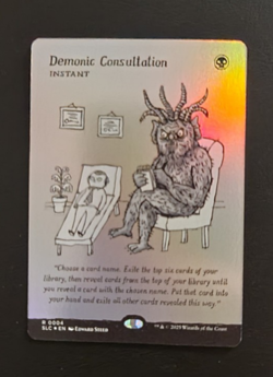 MTG Magic Demonic Consultation FOIL Secret Lair Encylopedia Countdown - Image 1