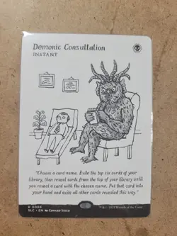 MTG - DEMONIC CONSULTATION Secret Lair Countdown Kit Encyclopedia Magic, NM - Image 1