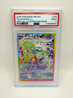 Pokemon Terapagos EX 169/131 Special Illustration Rare Prismatic Evolutions PSA9 - Image 1