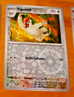 POKEMON ETINCELLES DEFERLANTES CARD REVERSE CARTE VIGOROTH 146/191 FR SSP EV08 M - Image 1