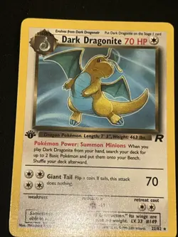Pokemon 1st Edition Team Rocket Dark Dragonite Non Holo 22/82 - Image 1