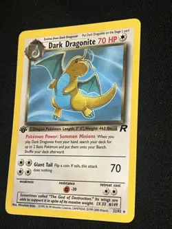 Pokemon 1st Edition Team Rocket Dark Dragonite Non Holo 22/82 - Image 3