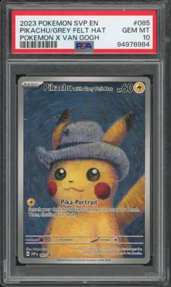 Pokemon PSA 10 Gem Mint SV Promo Pikachu with Grey Felt Hat SVP085 - Image 1