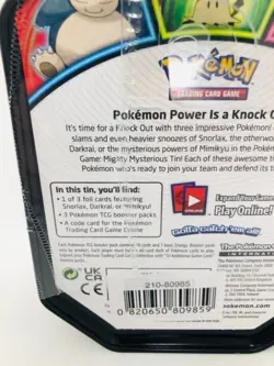 Exclusive Pokemon Knock Out Snorlax Collector's Tin - Factory Sealed, Rare Find - Image 3