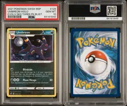 2021 Pokemon Black Star Promo Umbreon SWSH129 Evolving Skies Blister PSA 10 - Image 2