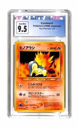 CGC 9.5 Cyndaquil #.155 Neo Premium File Japanese Pokemon Card TCG Gem Mint - Image 1