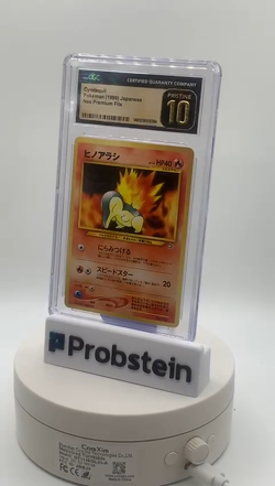 1999 Pokemon Japanese Neo Premium File #155 Cyndaquil CGC 10 PRISTINE - Image 2