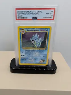 2000 POKEMON GYM CHALLENGE HOLO RARE #5 GIOVANNI'S GYARADOS PSA 8 NM ENGLISH - Image 1