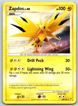 Zapdos - Supreme Victors 48/147 Vintage Pokemon Card HP - Image 1