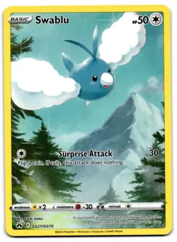 Swablu GG27/GG70 - Crown Zenith Galarian Gallery Pokemon TCG Holo - M/LP Card - Image 1