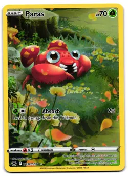Paras GG32/GG70 - Crown Zenith Galarian Gallery Pokemon TCG Holo - M/LP Card - Image 1