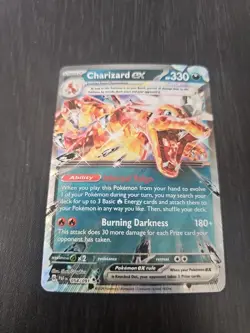 Pokemon TCG Charizard EX Paldean Fates Holo Double Rare Card 054/091 - Image 1