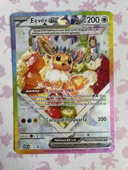 Eevee EX SVP 174 Prismatic Evolutions Black Star Promo Pokemon Card LP OC - Image 1