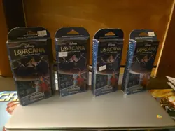 New Disney Lorcana Trading Card Game Rise of Floodborn Starter Deck Set Lot of 4 - Image 1