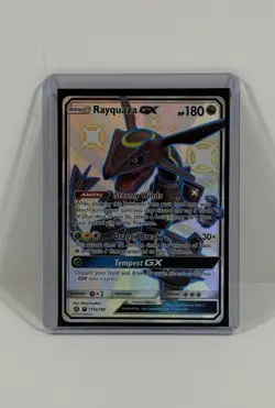 Rayquaza GX 177a/168 Hidden Fates Alternate Art Shiny Pokemon Card - Image 1