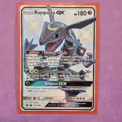 Rayquaza GX 177a/168 Hidden Fates Alternate Art Shiny Pokemon Card NM-Mint - Image 1