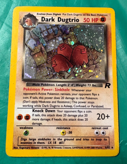 Dark Dugtrio 6/82 Holo Rare Team Rocket Pokemon Card TCG WOTC MP Card - Image 1