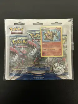 Pokemon XY Breakpoint Pyroar Factory Sealed 3-PACK Booster Blister Set New - Image 1