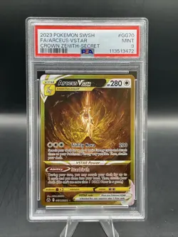 2023 POKEMON SWORD & SHIELD CROWN ZENITH SECRET FULL ART/ARCEUS VSTAR PSA 9 - Image 1