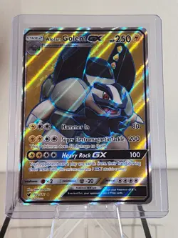 Pokemon TCG Alolan Golem GX 102/111 Crimson Invasion Ultra Rare - Image 1