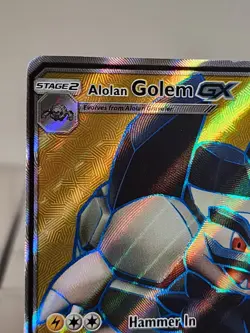 Pokemon TCG Alolan Golem GX 102/111 Crimson Invasion Ultra Rare - Image 3