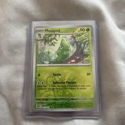 Pokemon Card Metapod Pokemon 151 Reverse Holo Common 011/165 Near Mint - Image 1