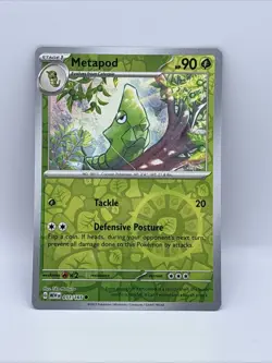 Pokemon Card Metapod Pokemon 151 Reverse Holo Common 011/165 Near Mint - Image 1