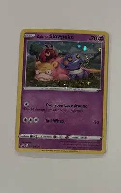 Pokemon TCG Galarian Slowpoke Cosmos SWSH Black Star Promo SWSH126 - NM swirl* - Image 1