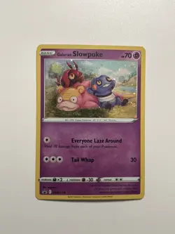 Pokemon TCG Galarian Slowpoke Black Star Promo Holo SWSH126 - Image 1