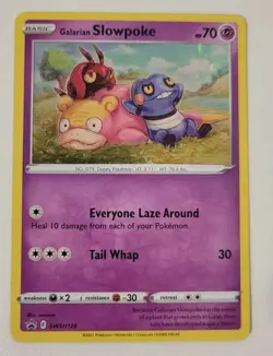 Pokemon TCG Galarian Slowpoke SWSH126 Holo Black Star Promo Card - LP - Image 1
