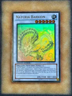 Yugioh Naturia Barkion GLD5-EN033 Ghost Gold Rare Limited Edition NM - Image 1