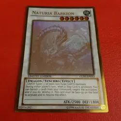Yugioh Naturia Barkion GLD5-EN033 Limited Edition Ghost Rare - Image 1