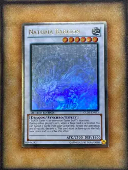 Yugioh Naturia Barkion GLD5-EN033 Gold Ghost Rare Limited Edition LP - Image 1