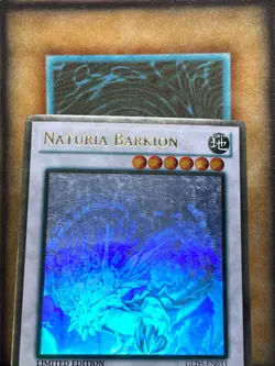 Yugioh Naturia Barkion GLD5-EN033 Gold Ghost Rare Limited Edition LP - Image 3