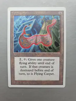 Flying Carpet, MTG Revised Edition (1994) Rare Artifact; actual card - Image 1