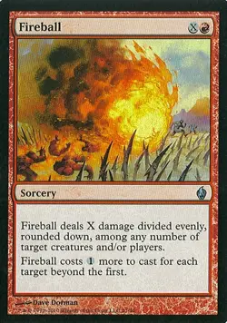 MTG - Premium Deck Fire & Lightning - Fireball - Foil - NM - Image 1