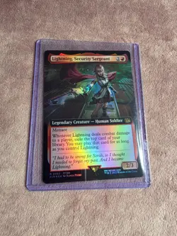 MTG - Lightning, Security Sergeant, Ext Art, Foil - Image 1