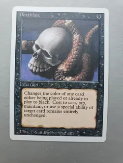 Deathlace, MTG Revised Ed. (1994) Rare Black Instant NM - Image 1