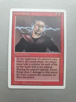 Power Surge , MTG Revised Ed. (1994) Rare Red Enchantment LP - Image 1