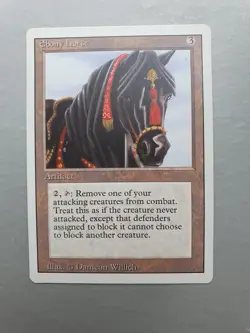 Ebony Horse , MTG Revised Edition (1994) Rare Artifact NM - Image 1