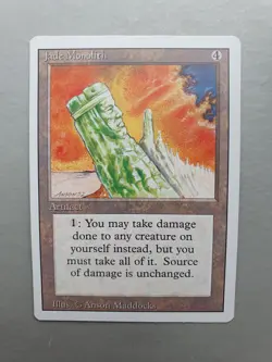 Jade Monolith, MTG Revised Edition (1994) Rare Artifact NM - Image 1