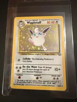 Pokemon TCG Wigglytuff Jungle 16/64 Holo Unlimited Holo Rare LP - Image 1