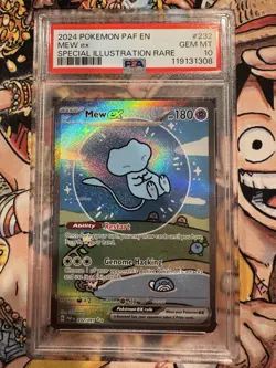 Pokemon Mew EX Bubble Mew PSA 10 Gem Mint 232/091 Sir SV Paldean Fates 2024 - Image 1