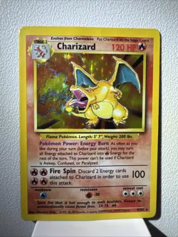 Pokemon TCG Charizard Base Set Holo Unlimited Rare Card 4/102 - Image 2