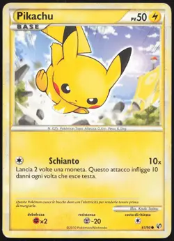 Carte Pokemon Pikachu 61/90 HS Indomptable Italian - Image 1