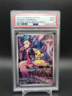 2025 Marnie’s Morpeko SVP 206 Rival Battle Deck PSA 9 Pokemon TCG - Image 1