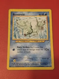 Remoraid 80/105 2002 Neo Destiny Pokemon Card TCG WOTC Vintage Nintendo - Image 1