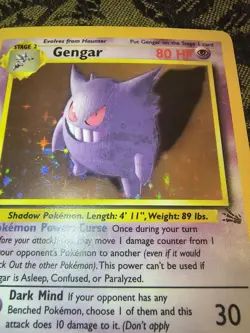 Pokemon Gengar Fossil 5/62 Holo Rare Card Wizards of the Coast Vintage - Image 4