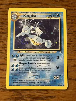 Kingdra 8/111 Pokemon Neo Genesis Holo Rare MP-HP Vintage - Image 1